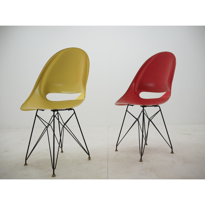 Paar vintage Vertex stoelen van Miroslav Navratil 1960