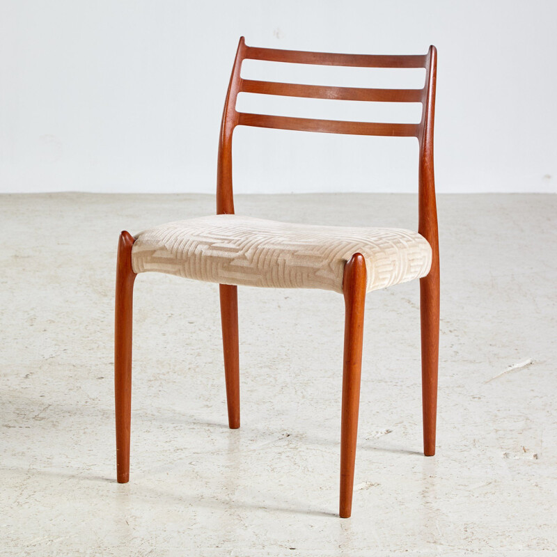 Conjunto de 4 cadeiras de teca vintage modelo 78 de Niels Otto Moller para J.L. Mollers 1960