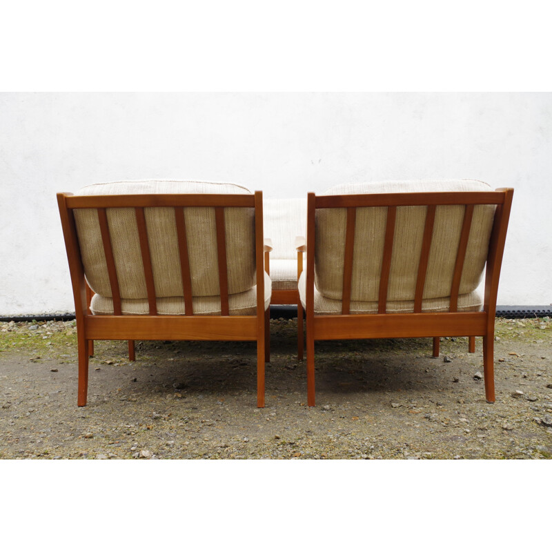 Vintage Cherrywood Living Room Set by Walter Knoll 1960s