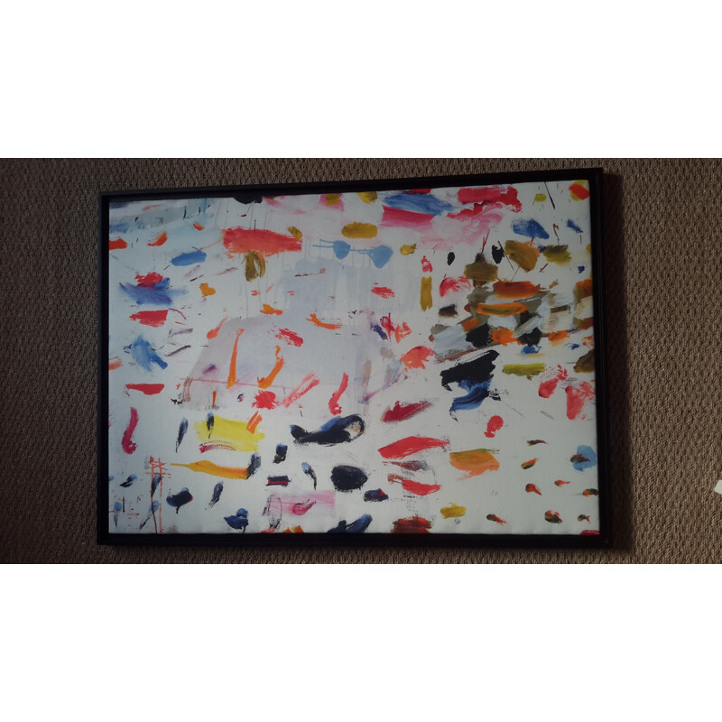Encadrement contemporain Pierre Frey en lin multicolore, Marie-Cécile APTEL - 2000
