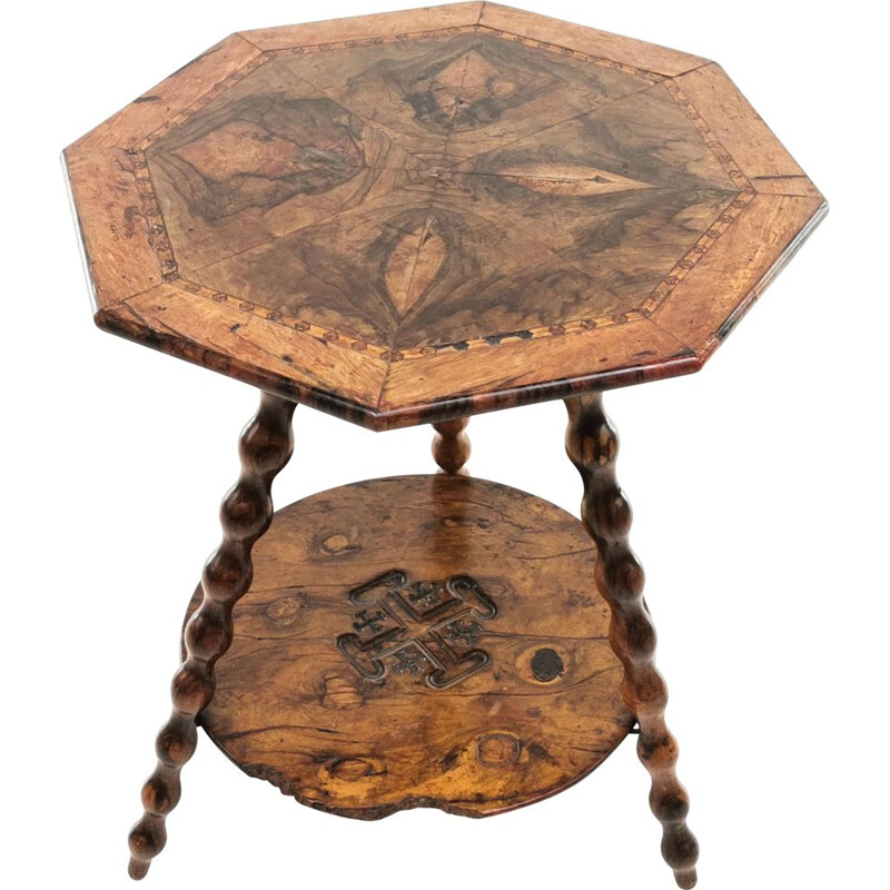 Table d'appoint vintage Tourne-bobine Jérusalem table de gitan