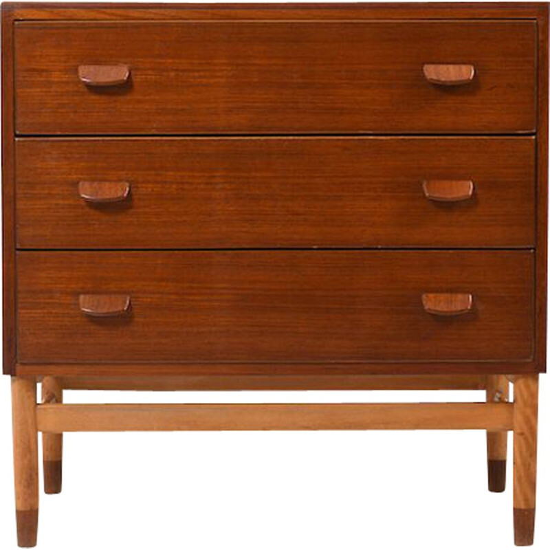 Vintage Teak oak Chest by Poul M.Volther for FDB, Danish 1950s