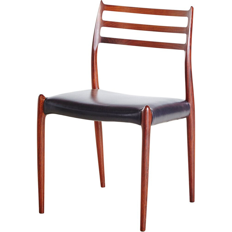 Set van 4 vintage Model 78 stoelen door Niels O. Moller voor J.L. Moller 1960