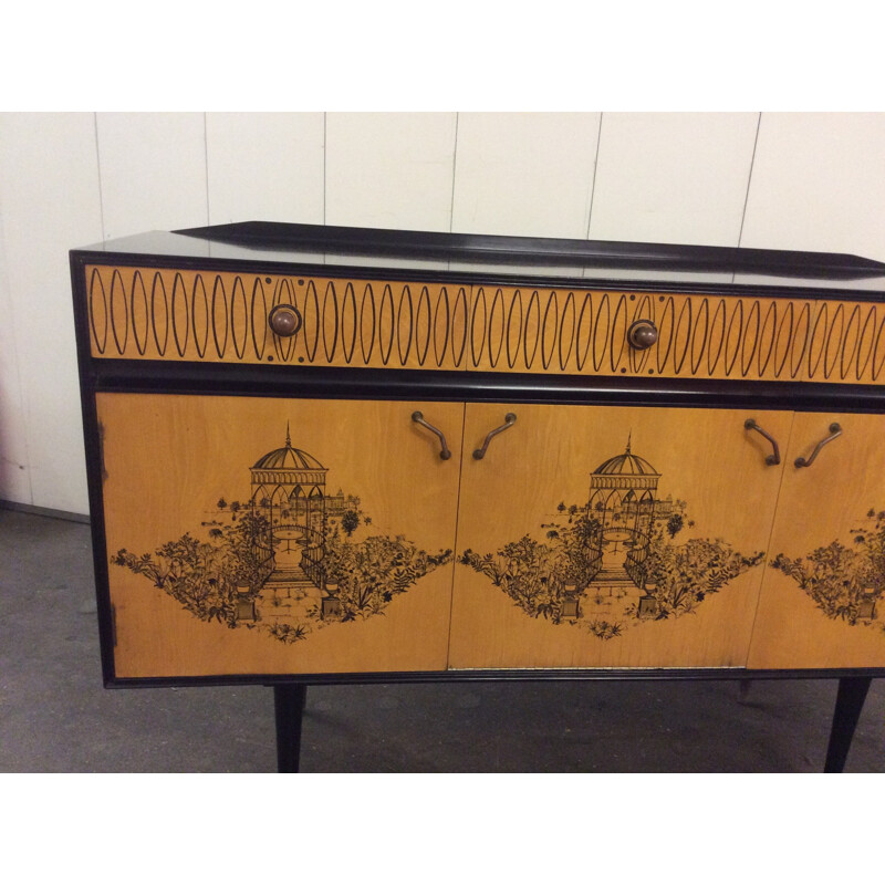 G W Evans sideboard in birch wood, Robert HERITAGE - 1950s