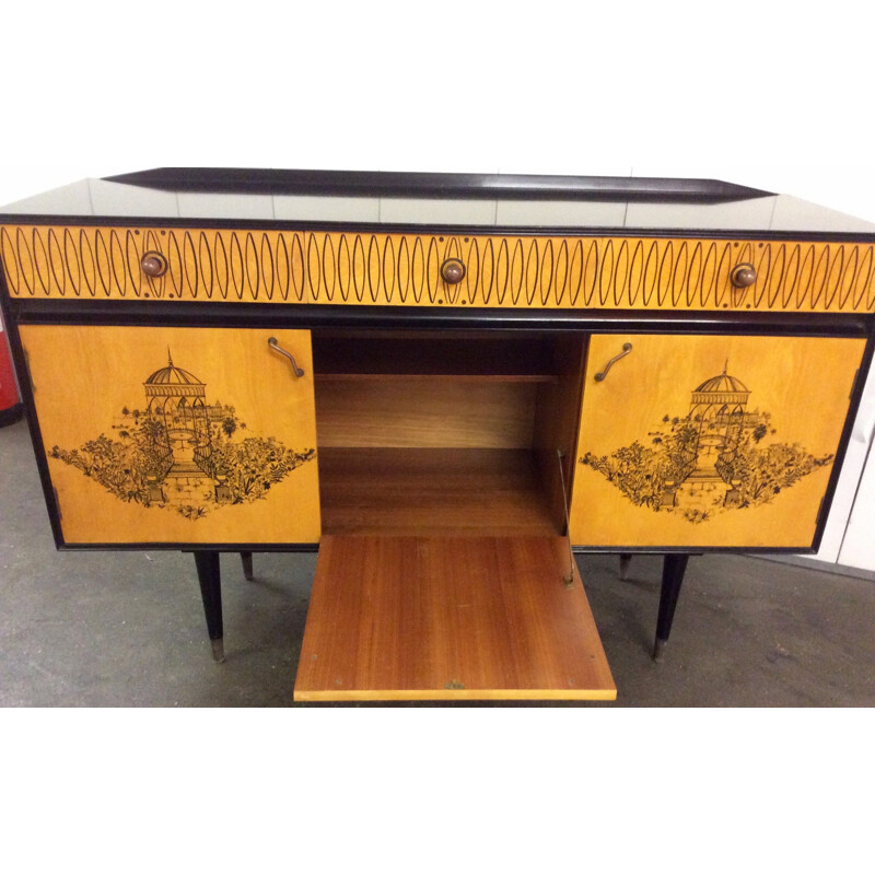 G W Evans sideboard in birch wood, Robert HERITAGE - 1950s