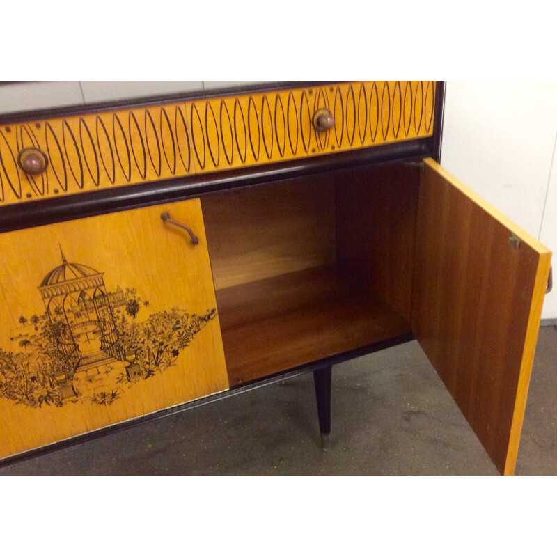 G W Evans sideboard in birch wood, Robert HERITAGE - 1950s