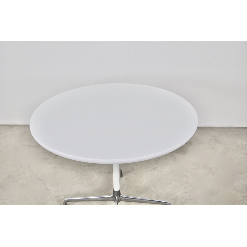 Vintage White Dining Table by Charles & Ray Eames for Herman Miller 1970s