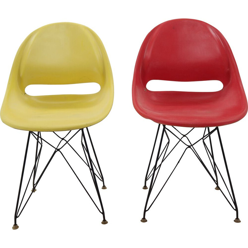 Paar Vintage Vertex Stühle von Miroslav Navratil 1960