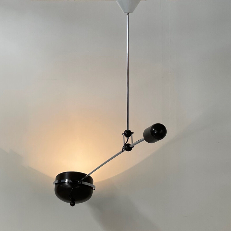 Lampe vintage à contrepoids marron par J.J.M. Hoogervorst pour Anvia 1960