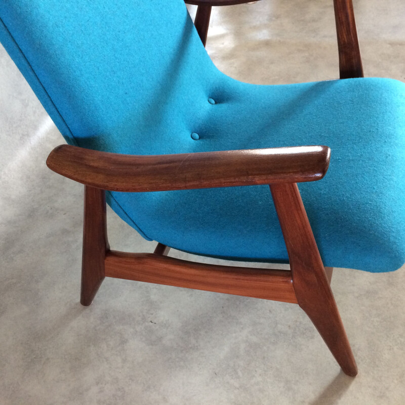 Vintage Lounge Chair By Louis Van Teeffelen for Wébé 1950s