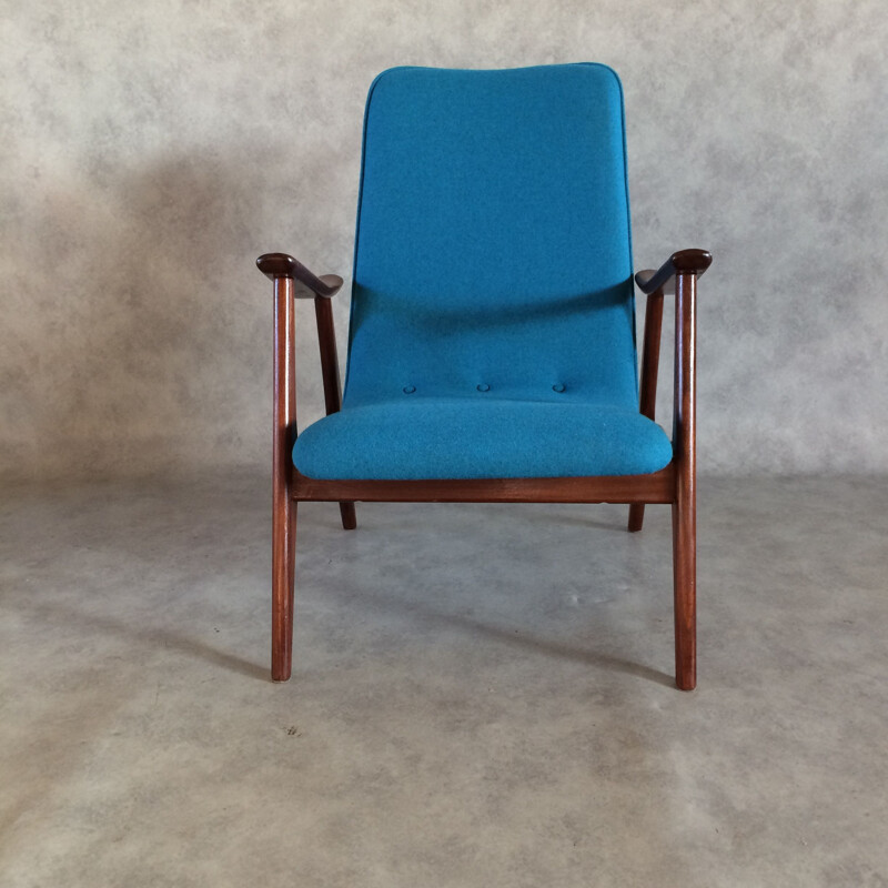 Vintage Lounge Chair By Louis Van Teeffelen for Wébé 1950s