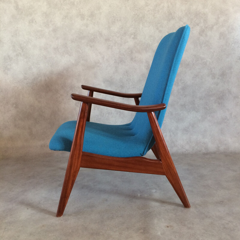 Vintage Lounge Chair By Louis Van Teeffelen for Wébé 1950s