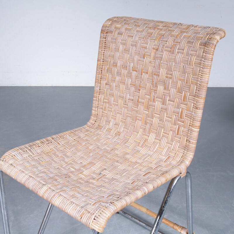 Vintage Side chair model "Diagonal" by Dutch Originals, Netherlands 1930s