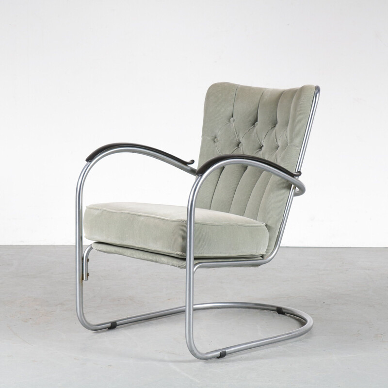 Vintage Model 412 chair by W.H. Gispen for Gispen, Netherlands 1950s