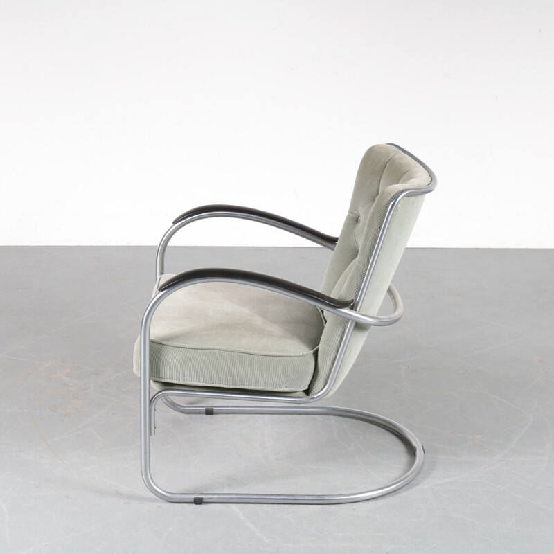 Vintage Model 412 chair by W.H. Gispen for Gispen, Netherlands 1950s