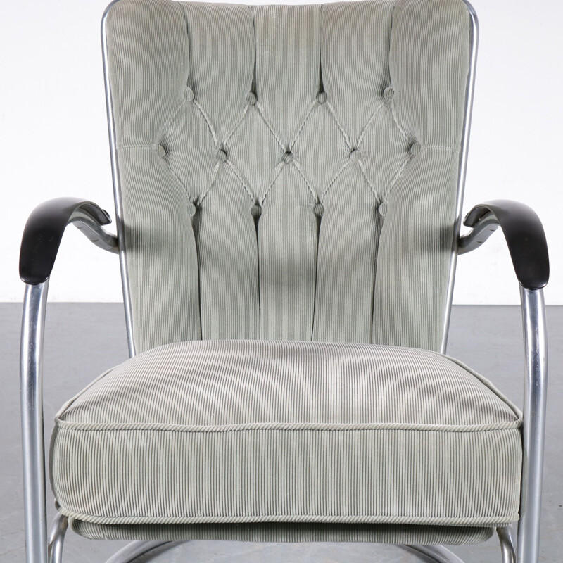 Vintage Model 412 chair by W.H. Gispen for Gispen, Netherlands 1950s