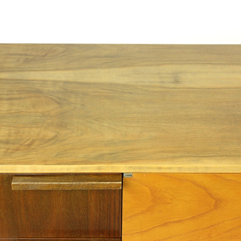 Long vintage Sideboard In Oak by Frantisek Mezulanik, Czechoslovakia 1960s