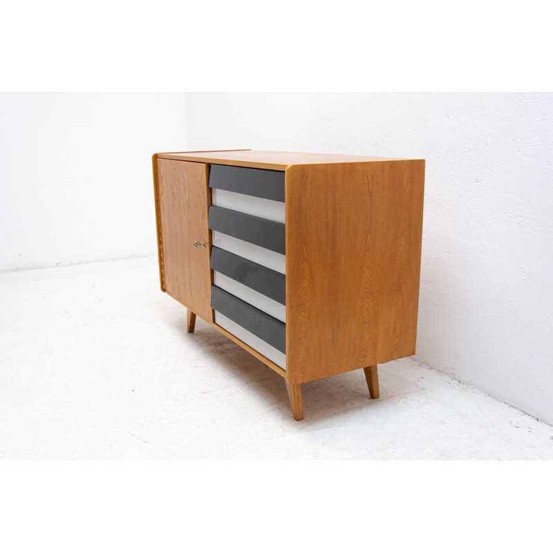 Vintage chest of drawers U-458 by Jiri Jiroutek, Czechoslovakia 1960s