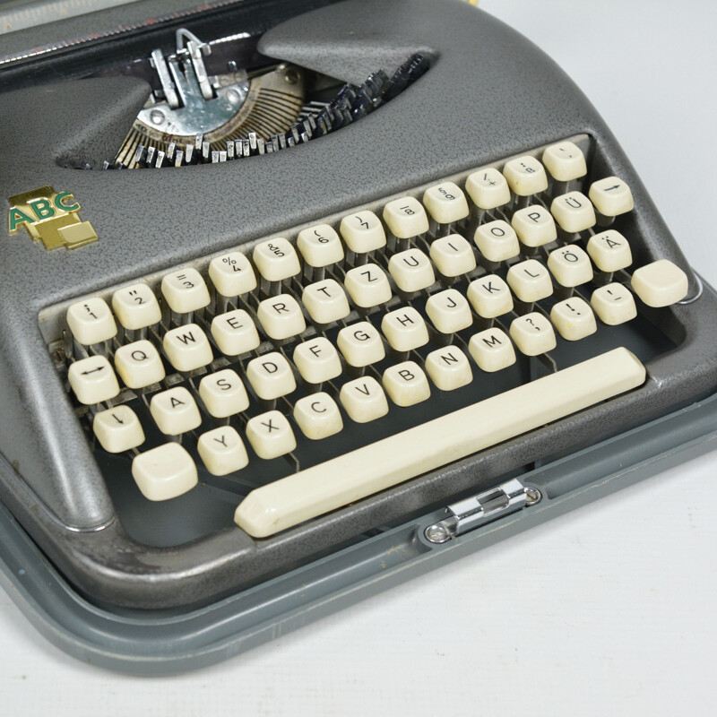 Vintage Typewriter ABC Kochs Adlernähmaschinen Werke AG Bielefeld, Germany 1950s