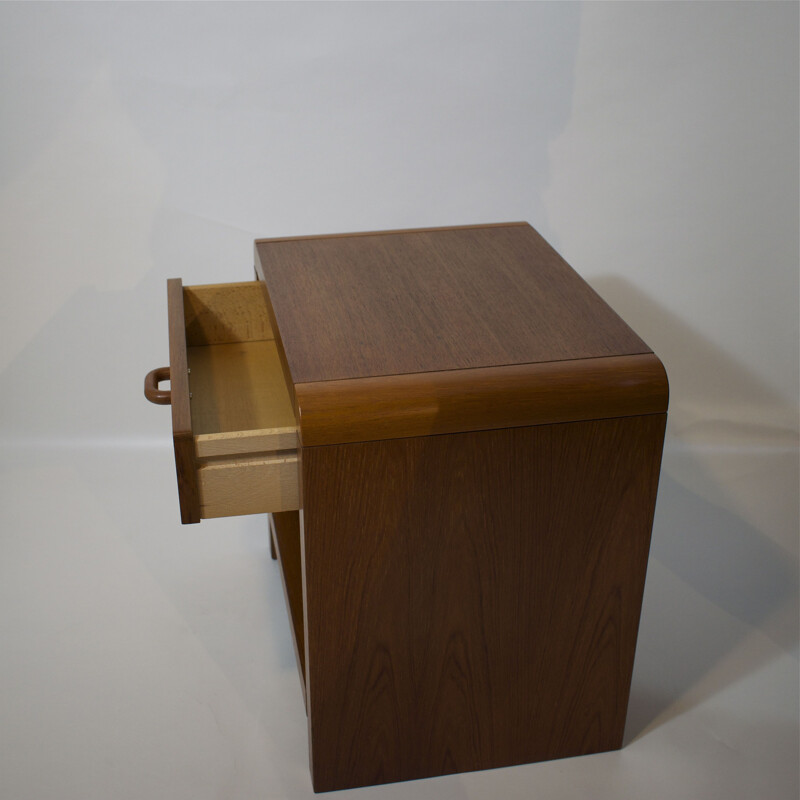 Vintage teak bedside table or sofa end table by Nordisk Andels Eksport, Danish