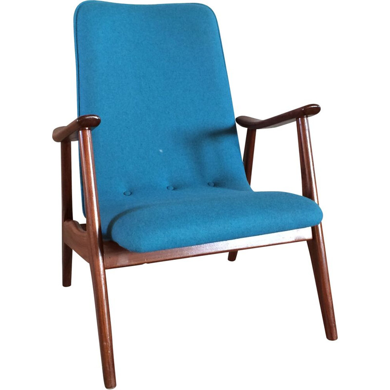 Vintage Lounge Chair By Louis Van Teeffelen for Wébé 1950s