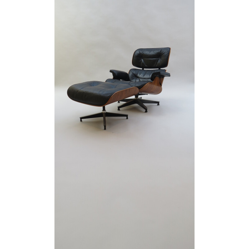 Herman Miller lounge armchair and ottoman, Charles & Ray EAMES - 1970s