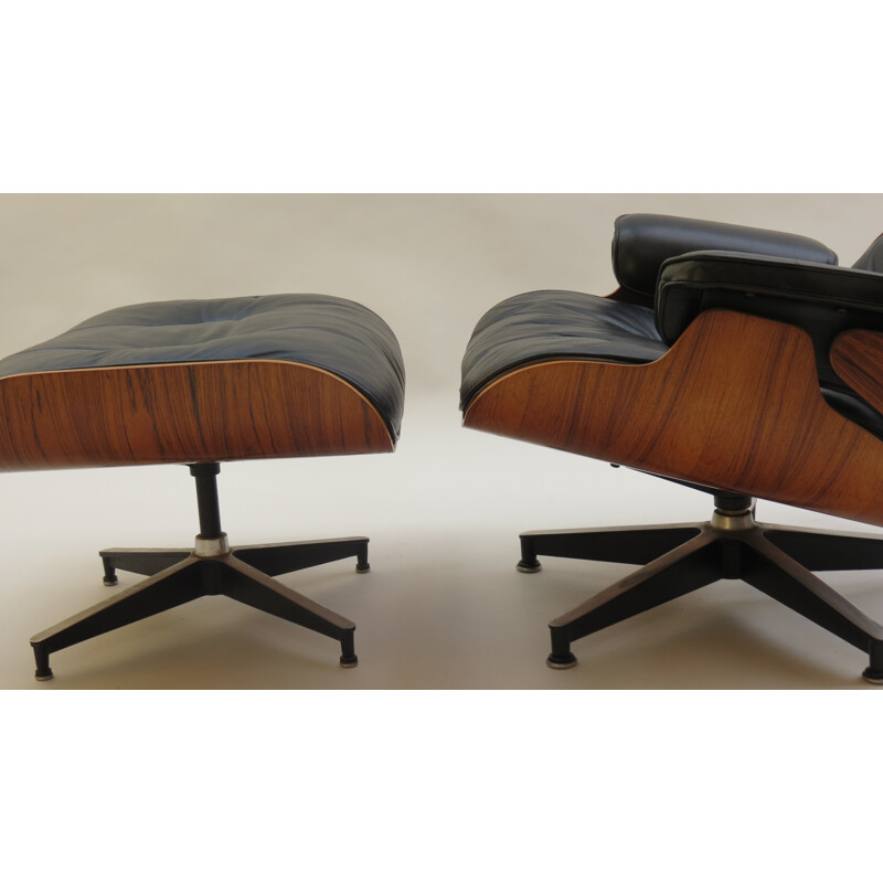 Herman Miller lounge armchair and ottoman, Charles & Ray EAMES - 1970s