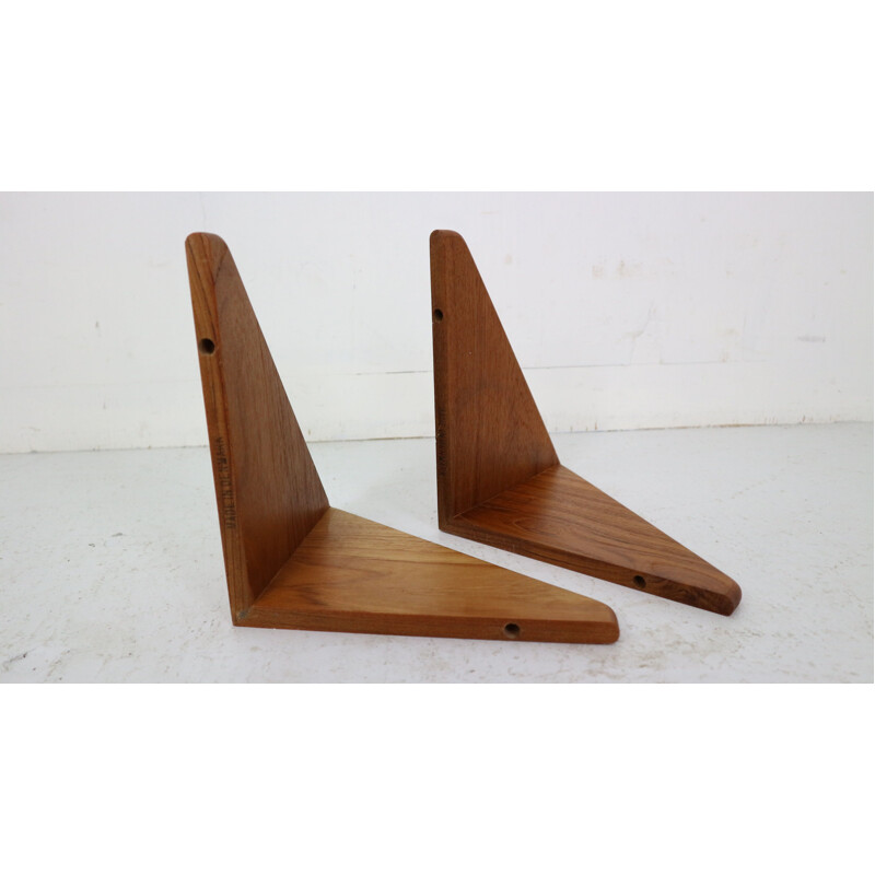 Pair of vintage Teak Butterfly Shelves by Poul Cadovius for Cado, Denmark 1950s