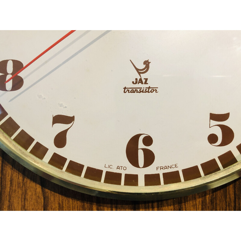 Vintage brass and formica clock by JAZ 1970s