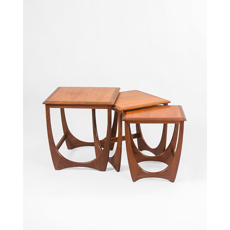 Vintage Fresco nesting tables by V. Wilkins for G Plan 1970s