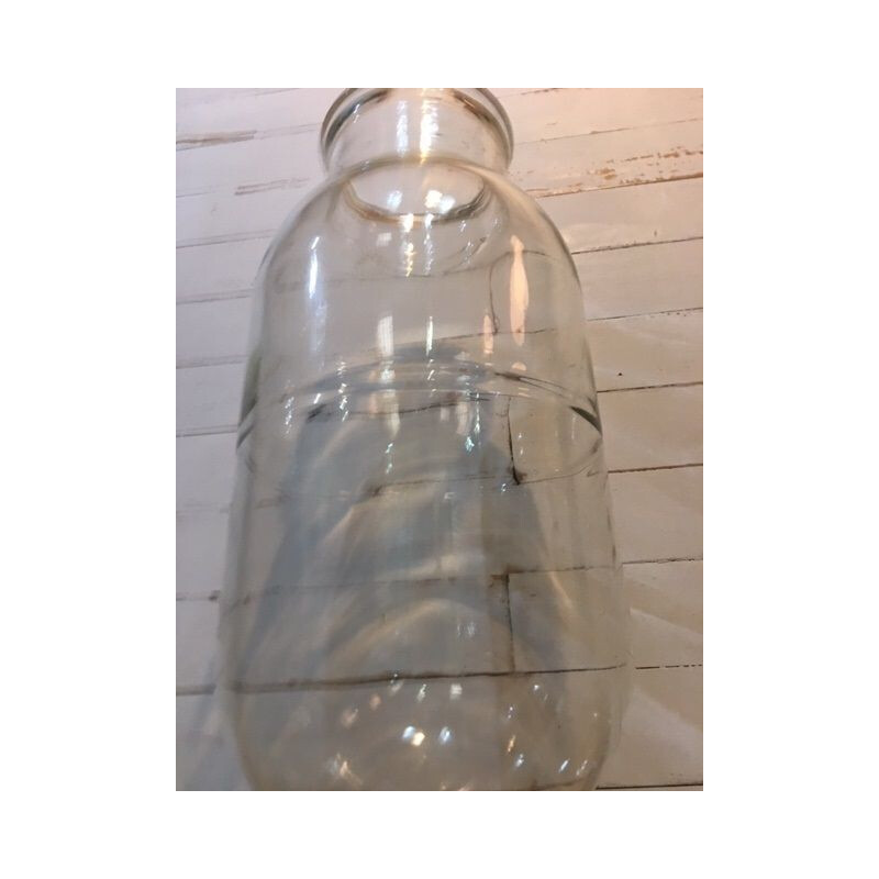Large vintage glass bottle from Laboratoire 1970s