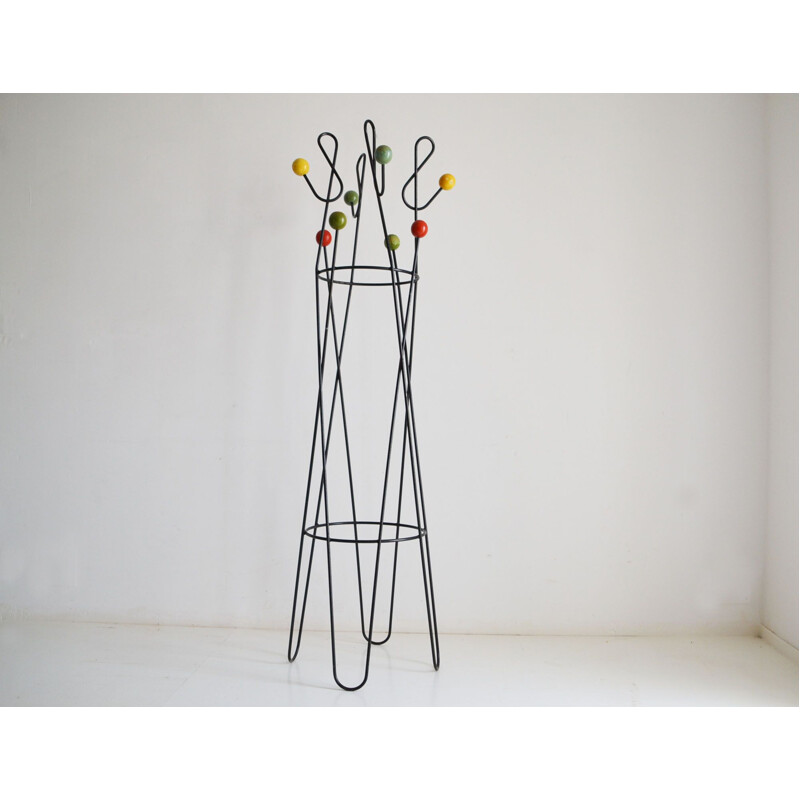 Vintage coat rack by Roger Feraud 1950s