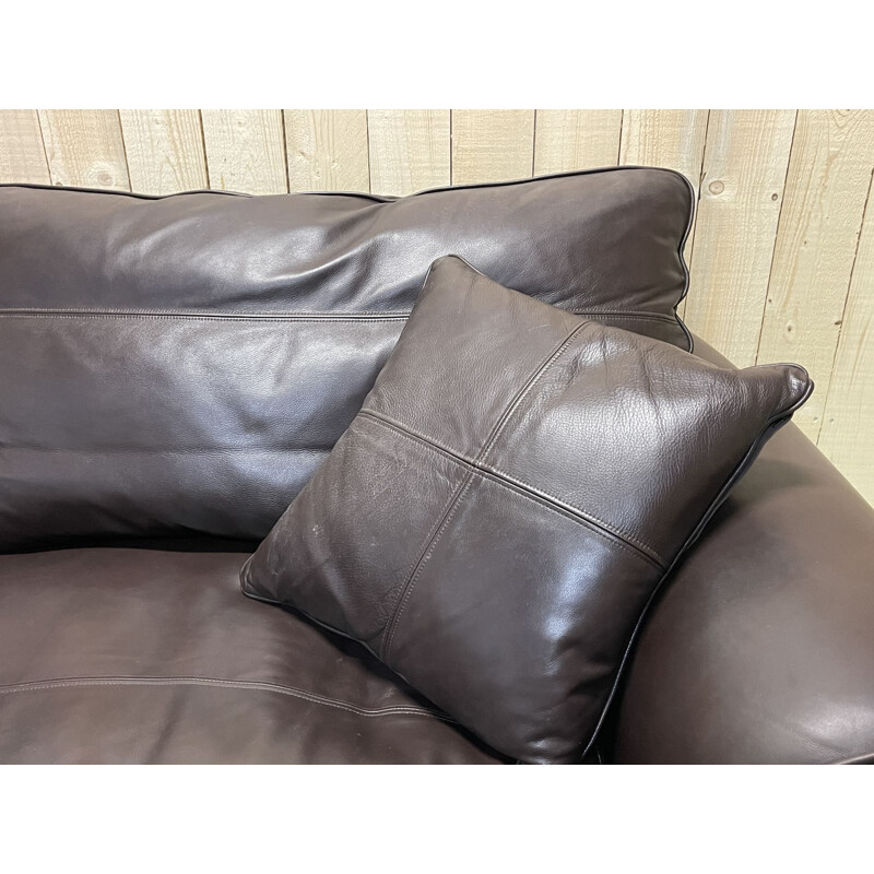 Grand canapé vintage 3 places de Duresta en cuir, Anglais