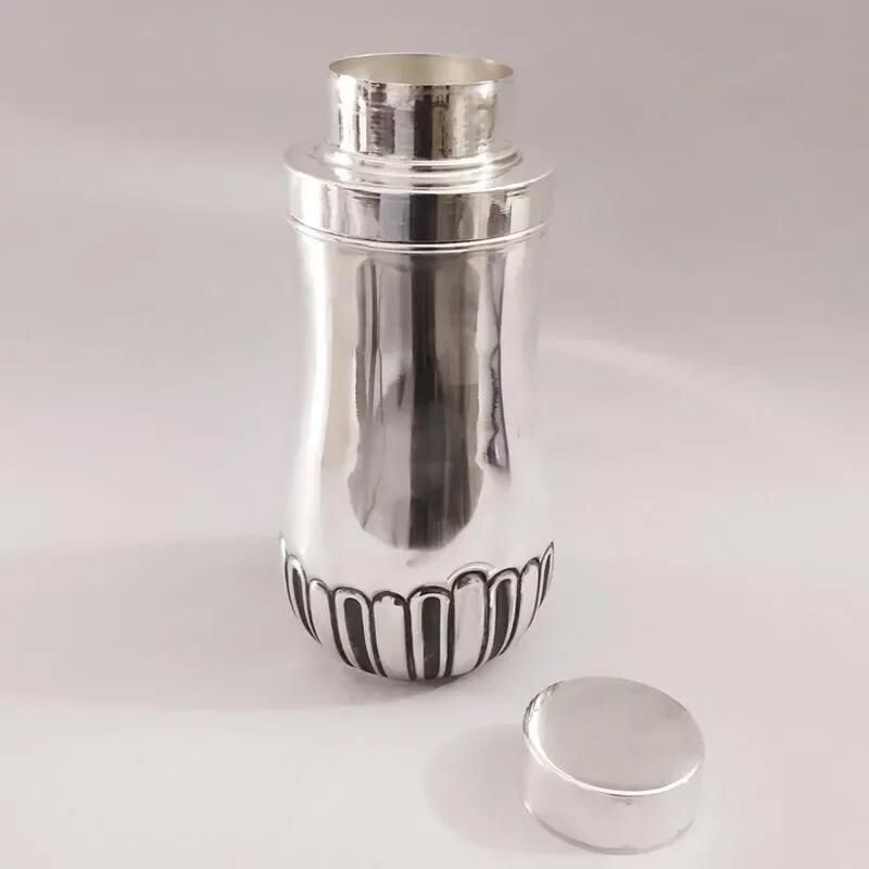 Vintage Macabo stainless steel shaker by Aldo Tura, Italy 1950s