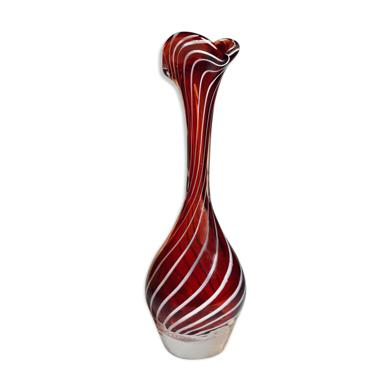 Vase vintage en verre de Murano, Italie 1970