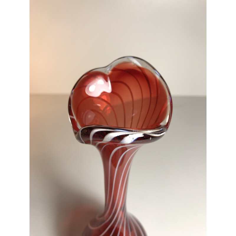 Vase vintage en verre de Murano, Italie 1970