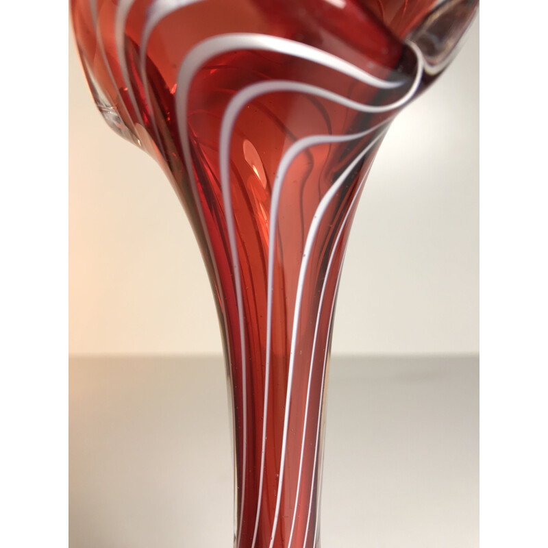 Vase vintage en verre de Murano, Italie 1970