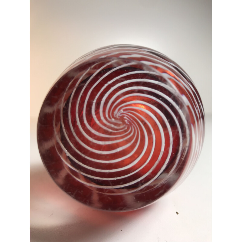 Vase vintage en verre de Murano, Italie 1970