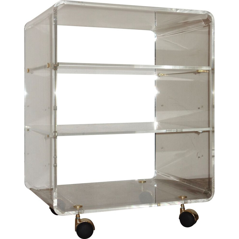 Vintage plexiglass sideboard by David Lange 1980s