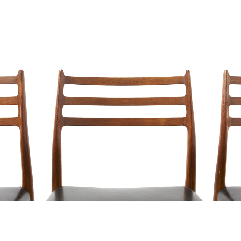 Set of 4 vintage Dining Chairs by Niels O. Moller for J.L. Mollers Mobelfabrik, Denmark 1950s