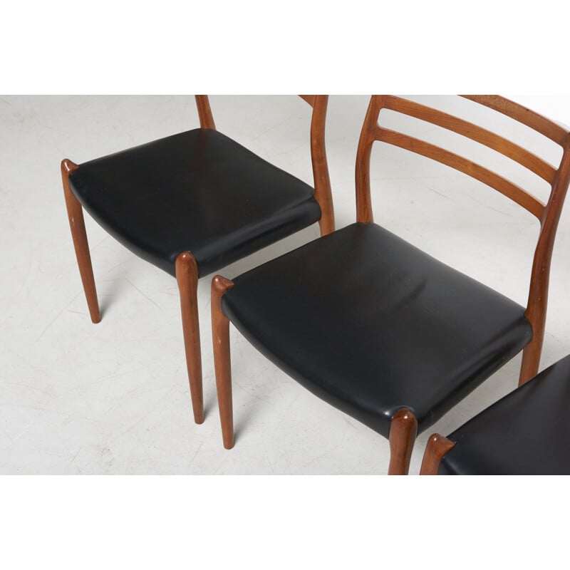 Set of 4 vintage Dining Chairs by Niels O. Moller for J.L. Mollers Mobelfabrik, Denmark 1950s