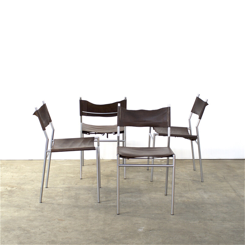 Set of 4 SE06 dining chairs, Martin VISSER - 1960s