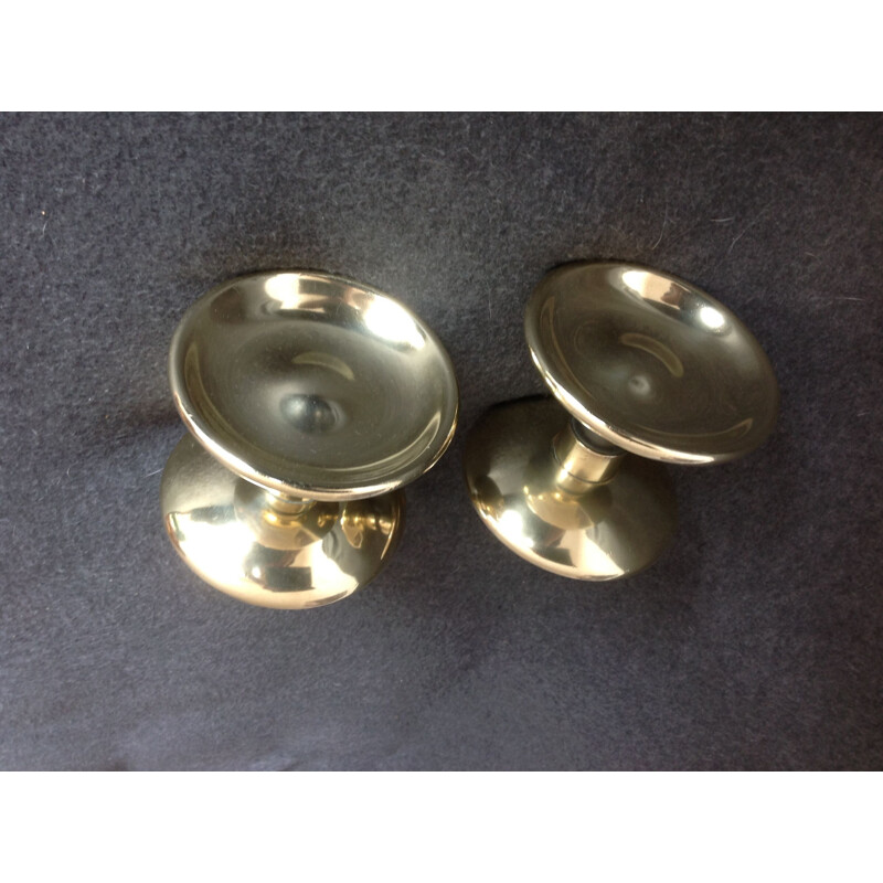 Pair of vintage bronze door handles