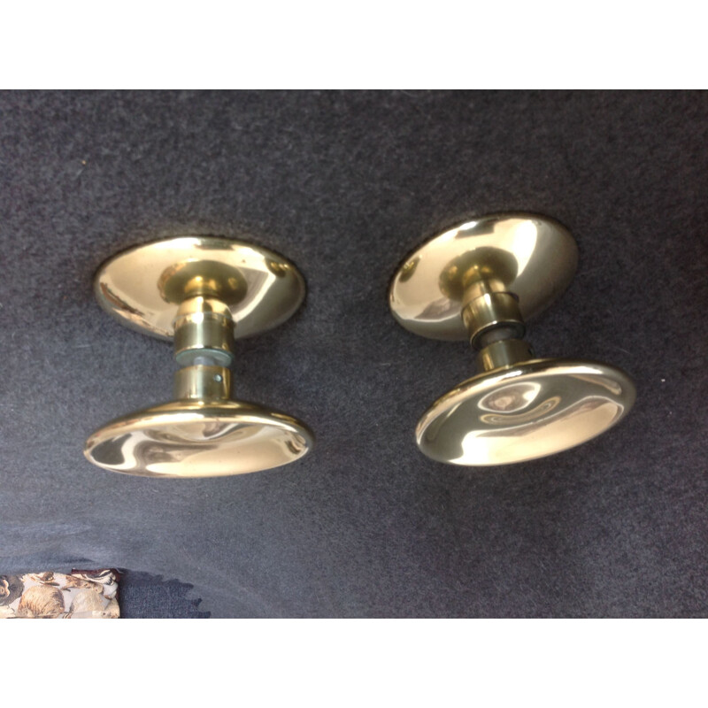 Pair of vintage bronze door handles