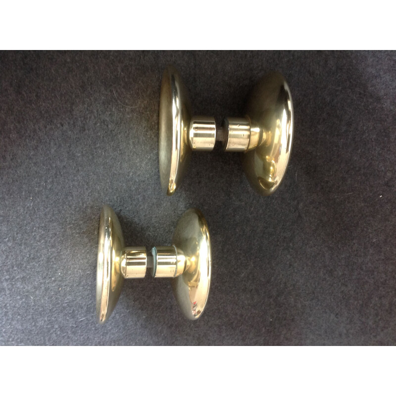 Pair of vintage bronze door handles