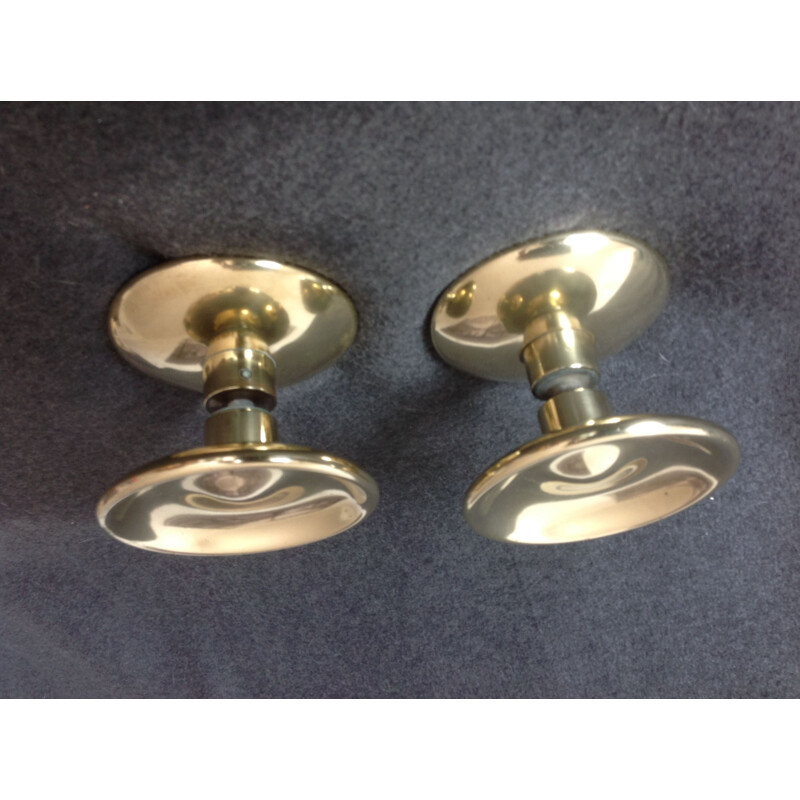 Pair of vintage bronze door handles