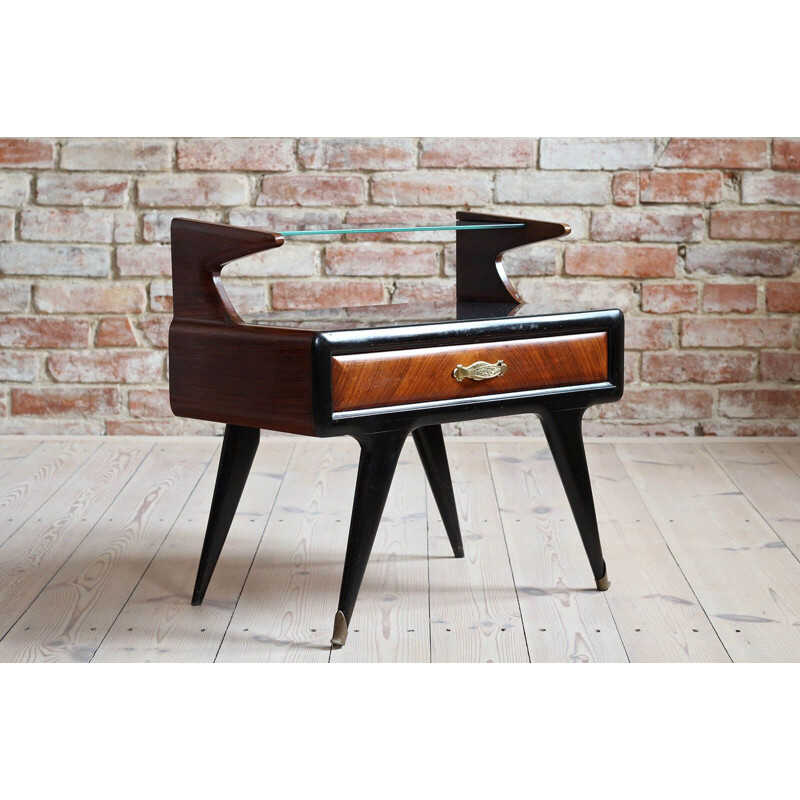 Paire de tables de nuit vintage, Paolo Buffa Italien 1950