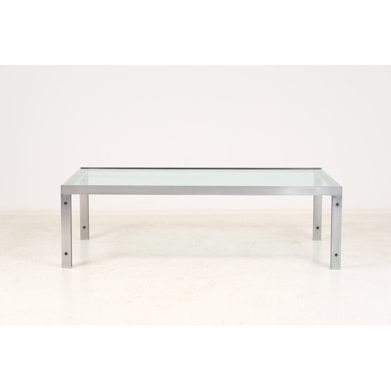 Vintage coffee table with perfect glass by Horst Bruning, 1970