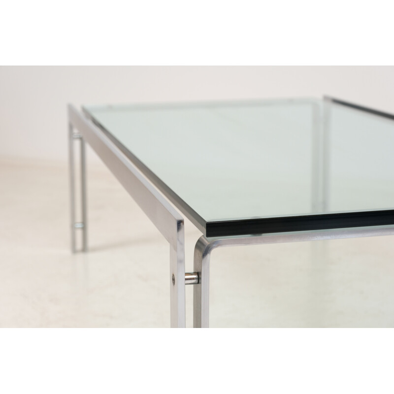 Vintage coffee table with perfect glass by Horst Bruning, 1970