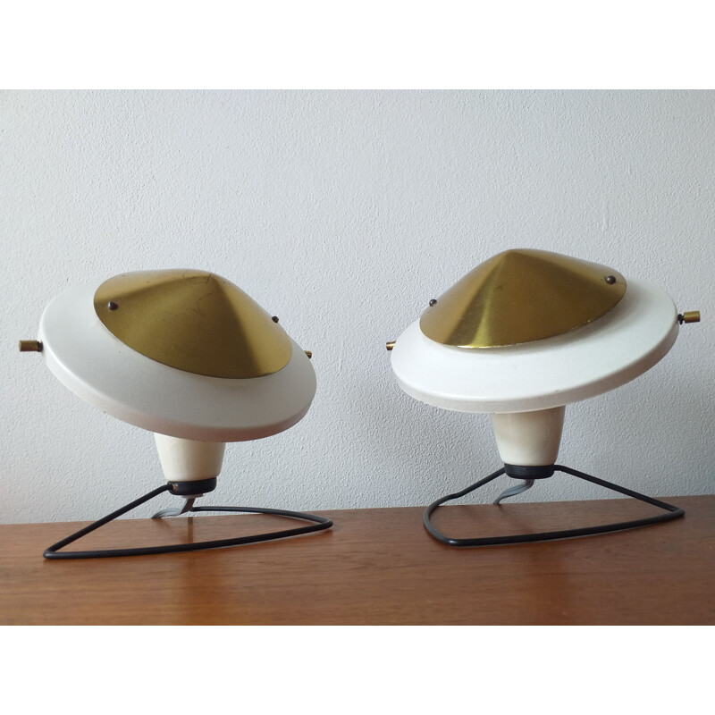 Pair of vintage Mushrooms table lamps by Josef Hurka and Zukov 1960